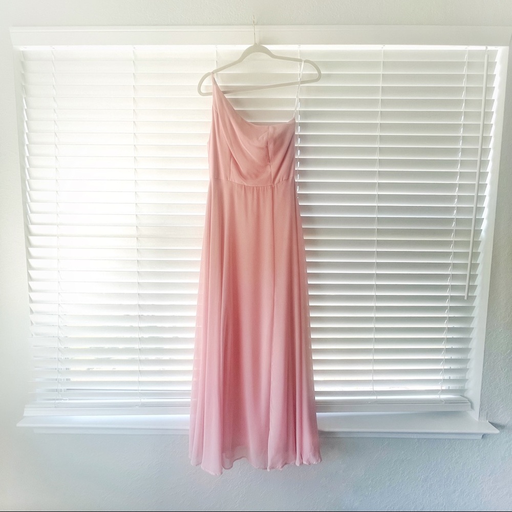 ✨ Pastel Pink Off-Shoulder Maxi Dress | Perfect for Bridesmaid or Prom ✨